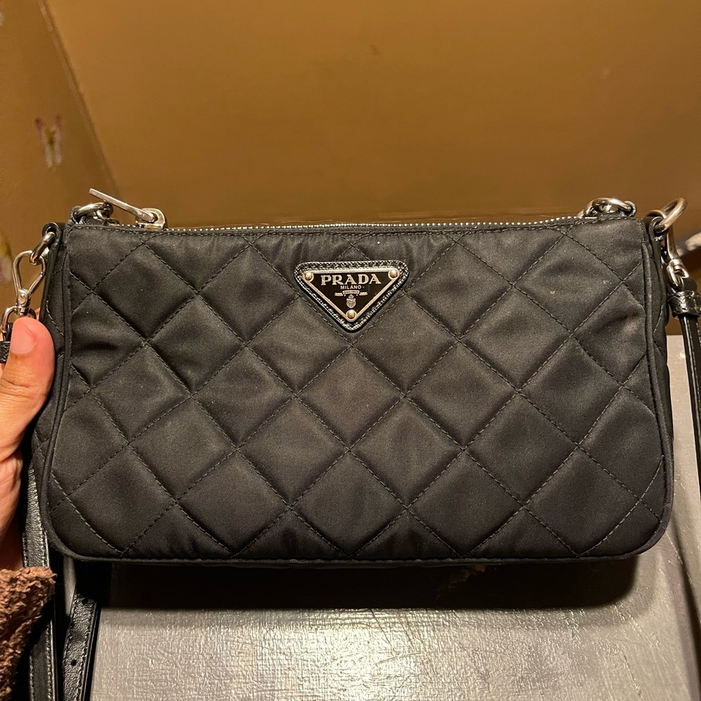 Prada Nylon black crossbody purse 100% authentic